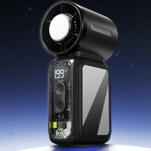 Transparent Bladeless Fan mini rechargeable cooling device