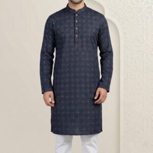 Men's Cotton Luxury Punjabi navy blue stylish traditional wear for men