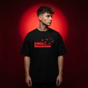 Premium Drop Shoulder T-Shirt black street style