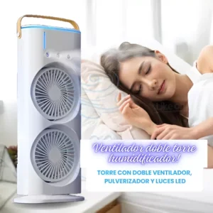 Mini Air Cooler Humidifier Fan Fan with dual spray humidifier