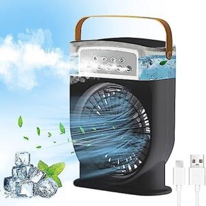 Portable Air Cooler Fan with mist cooling and LED light
