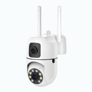 Dual Lens WiFi Security Camera with PTZ and night vision