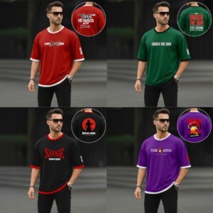 Summer Casual Drop Shoulder T-Shirts for men combo pack