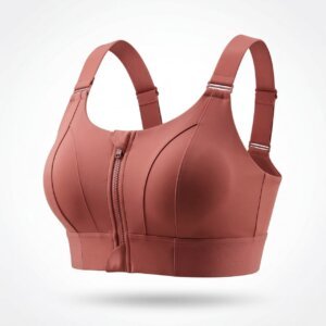 Front zipper High impact sports bra high impact support for workout