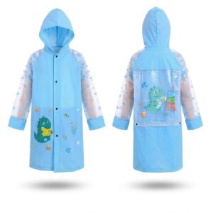 premium Kids Waterproof Raincoat, Premium Blue Cartoon School Bag Cover