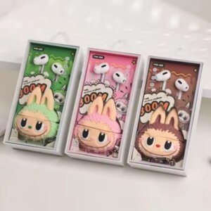 Cute Labubu Wireless Earbuds with silicone case